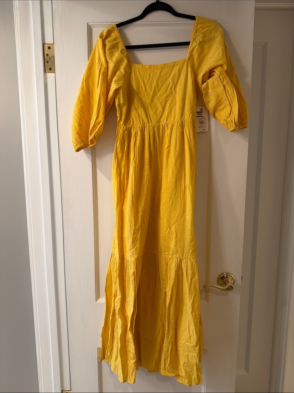 Billabong Yellow Tiered Maxi Dress